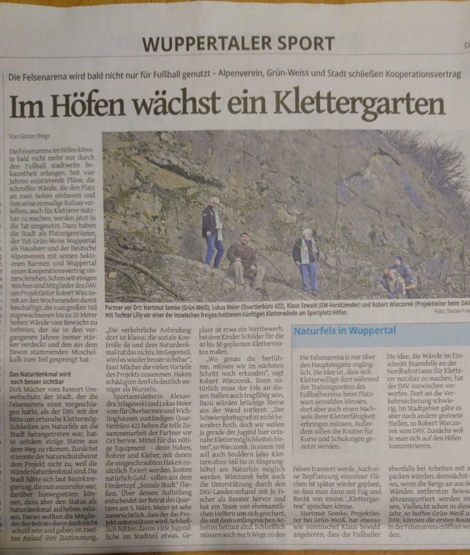 WZ Bericht Klettergarten Höfen